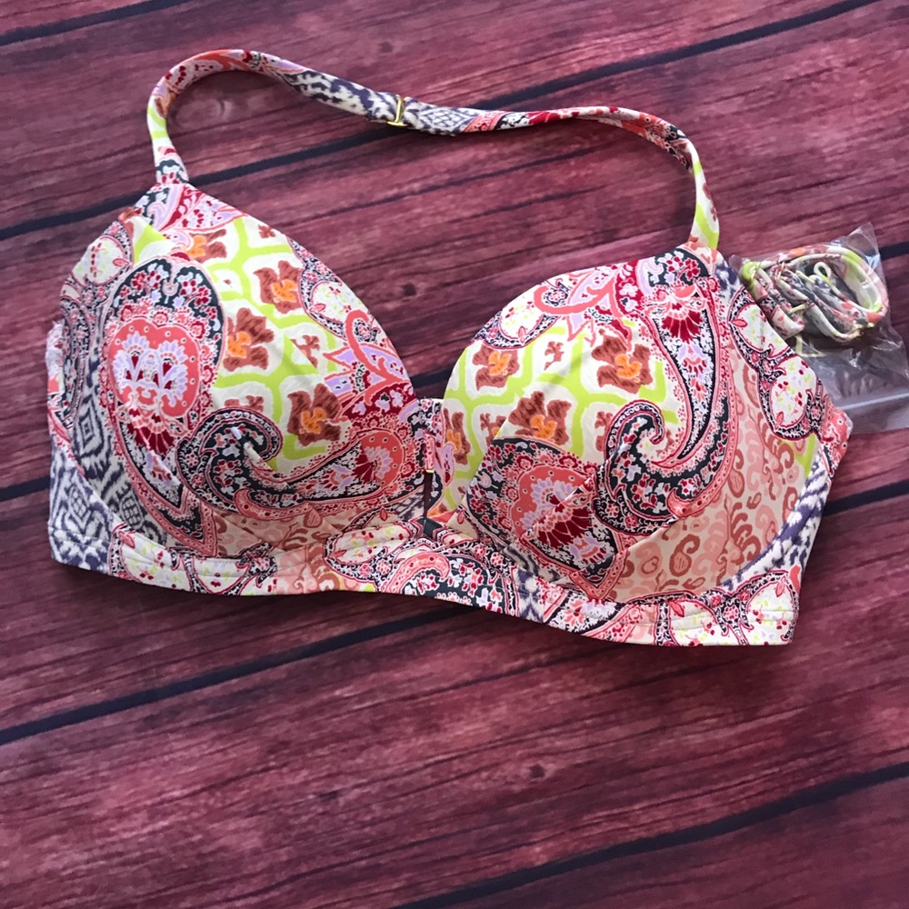 Victoria’s Secret underwire padded swim top .